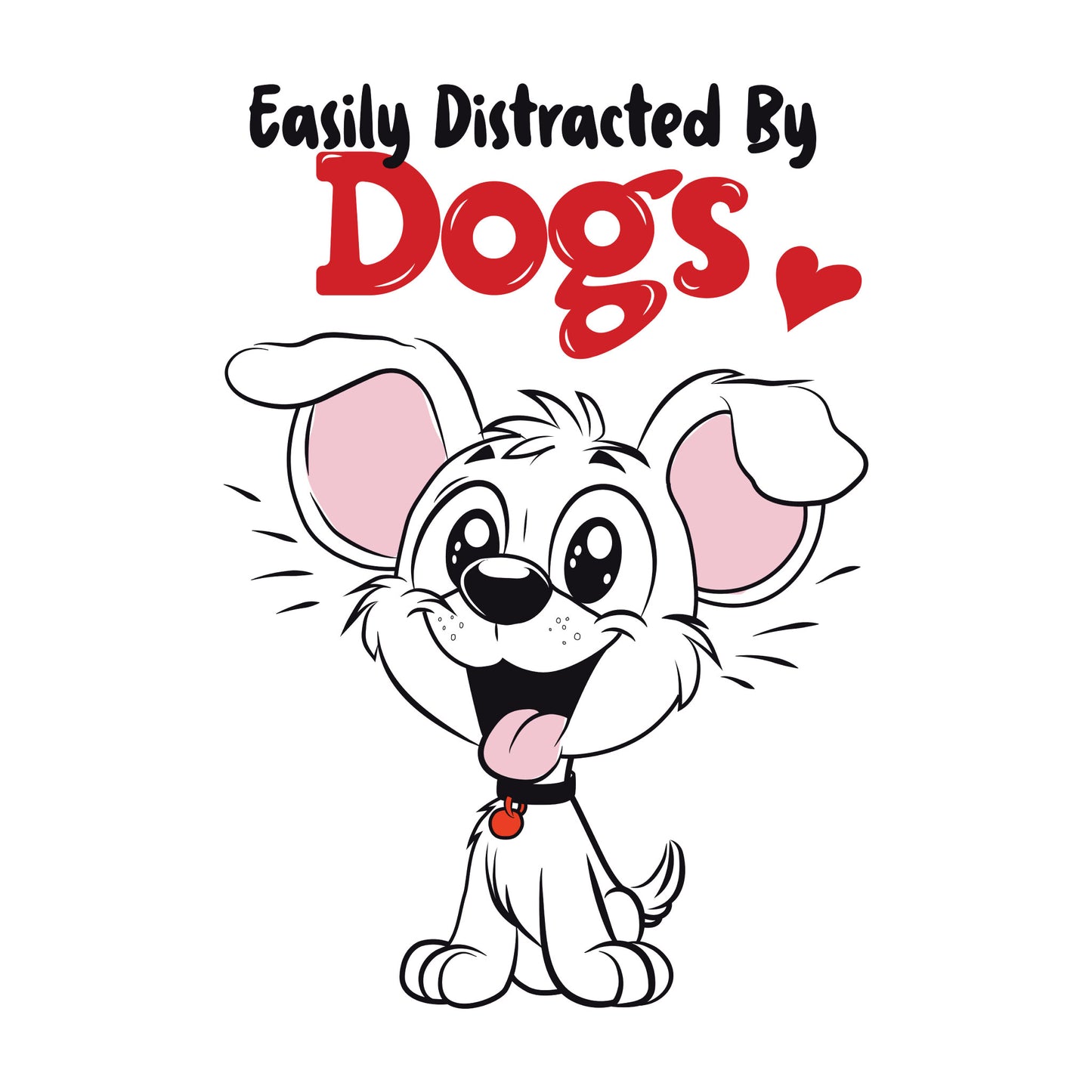 Easily Distracted by Dogs Oversized T-Shirt