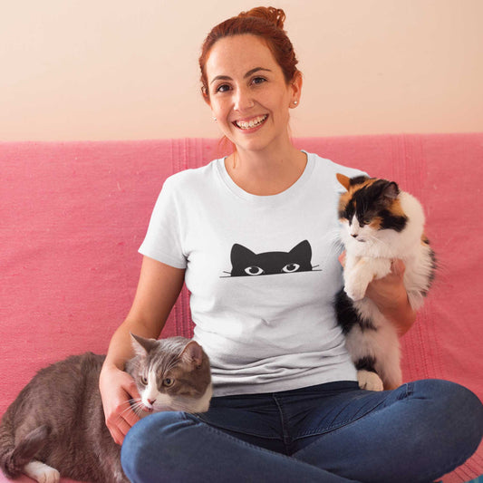 Purr-sistent Peeker Oversized T-Shirt