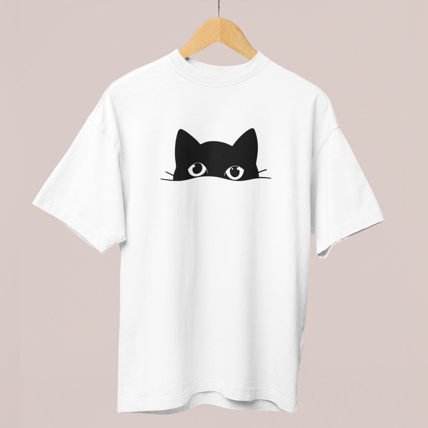 Purr-sistent Peeker Oversized T-Shirt